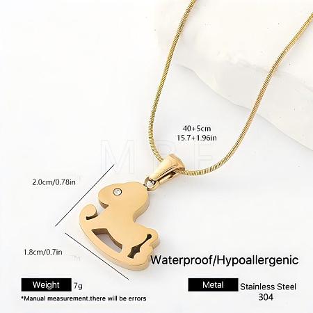 304 Stainless Steel Pendant Necklaces for Women QS1724-2-1