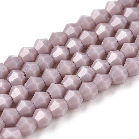 Opaque Solid Color Imitation Jade Glass Beads Strands EGLA-A039-P2mm-D13-1
