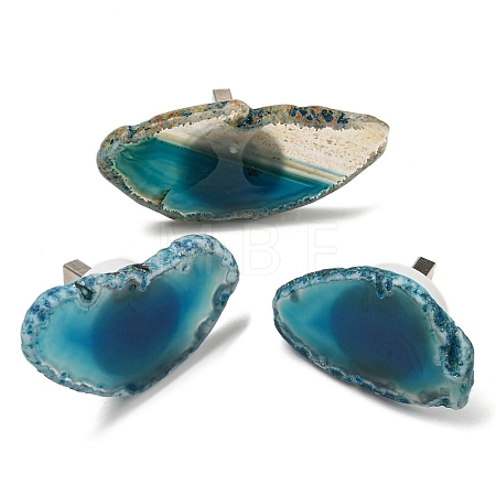 Dyed & Heatsd Natural Agate Slice USB Night Light Decoration G-Q170-10E-1