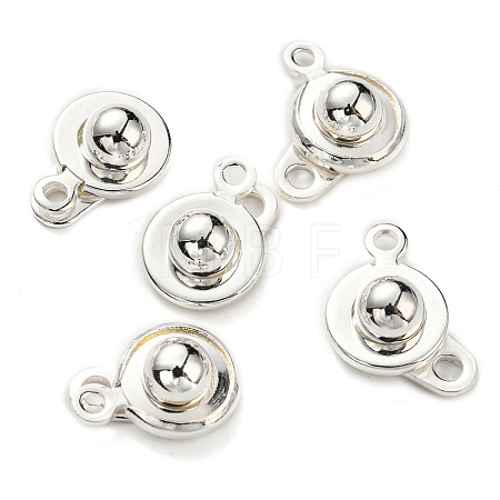 201 Stainless Steel Snap Clasps STAS-C042-02S-1