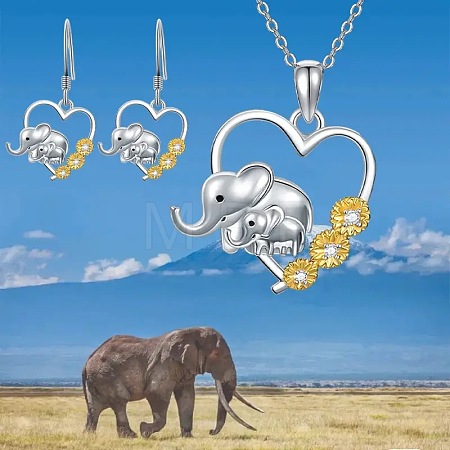 Alloy Pendant Necklaces & Stud Dangle Earrings Sets FS-WG60DFE-05-1