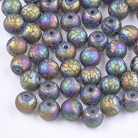 Electroplate Glass Beads EGLA-S178-03E-1