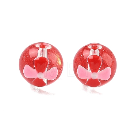 Transparent Glass Enamel Beads GLAA-P078-01A-011-1
