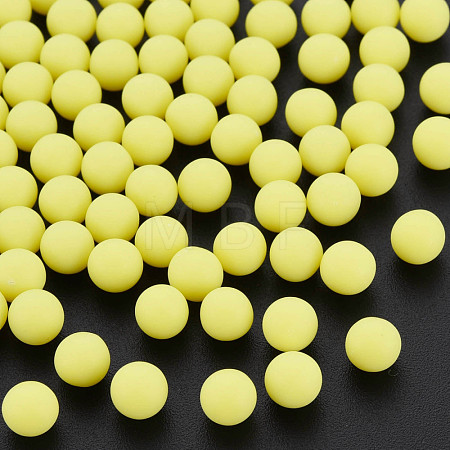 Opaque Acrylic Beads PAB702Y-B01-01-1
