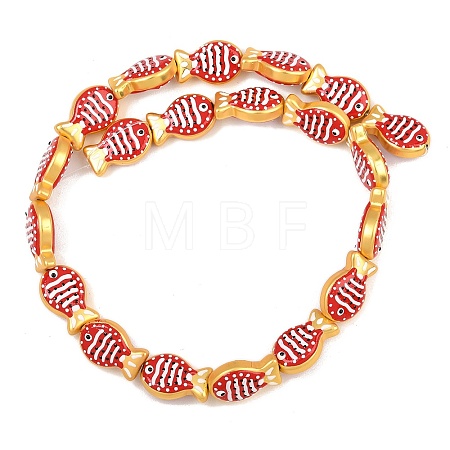 Baking Paint Opaque Glass Enamel Beads GL-CBA4370-01B-1
