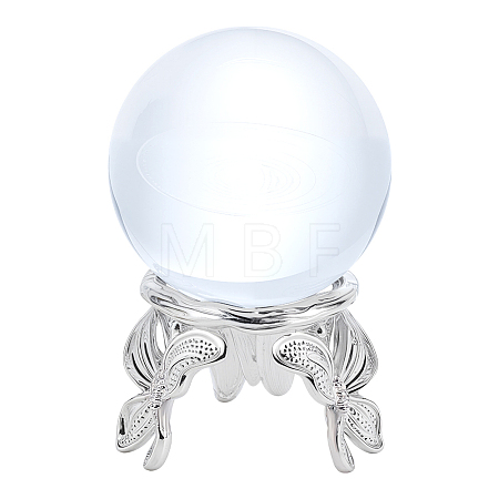 Zinc Alloy Crystal Sphere Stand ODIS-WH0816-004P-1