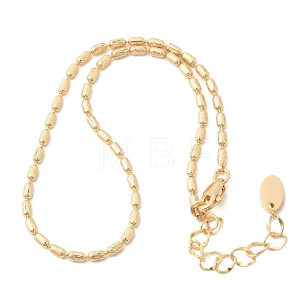 Brass Column Link Chain Necklace Making AJEW-B189-02G-1