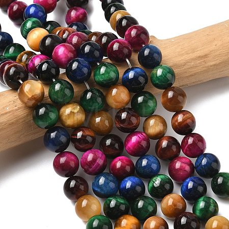 Natural Tiger Eye Beads Strands G-G101-10mm-6-1