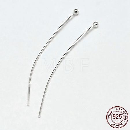 925 Sterling Silver Ball Head Pins STER-F018-03k-03-1