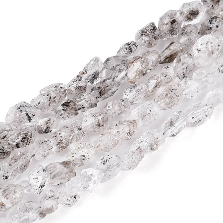 Natural Herkimer Diamond Beads Strands G-T144-B08-01-1