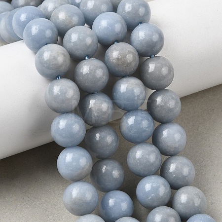 Natural Angelite Beads Strands G-G840-03-10mm-1