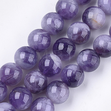 Natural Amethyst Beads Strands G-S333-10mm-020-1