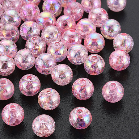 Transparent Crackle Acrylic Beads MACR-S373-66-L04-1