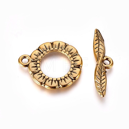 Tibetan Style Alloy Toggle Clasps X-GLF11359Y-1