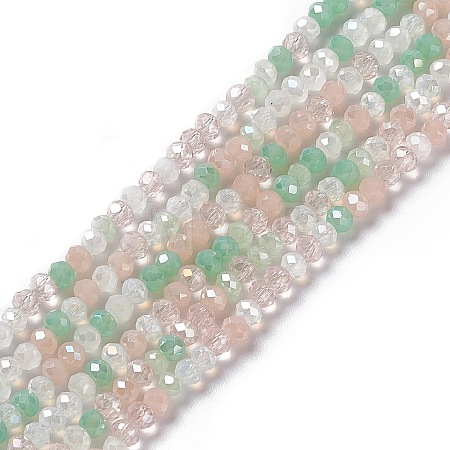 Electroplate Glass Beads Strands EGLA-S192-001A-B13-1