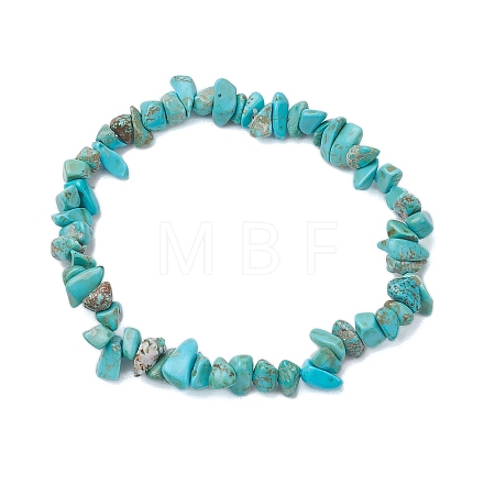 Dyed Natural Howlite Beads Kids Bracelets BJEW-JB10611-07-1