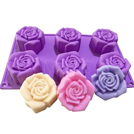 DIY Food Grade Silicone Rose Molds PW-WG46412-01-1