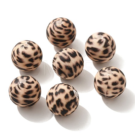 Silicone Beads Loose Silicone Beads Kit Leopard Print Silicone Beads for Keychain Making Bracelet Necklace FIND-SZC0014-170-1