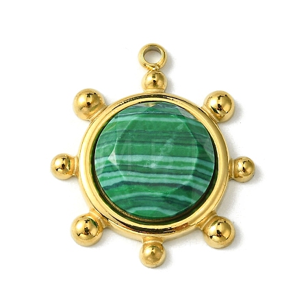 Faceted Synthetic Malachite Pendants FIND-Z028-39C-1