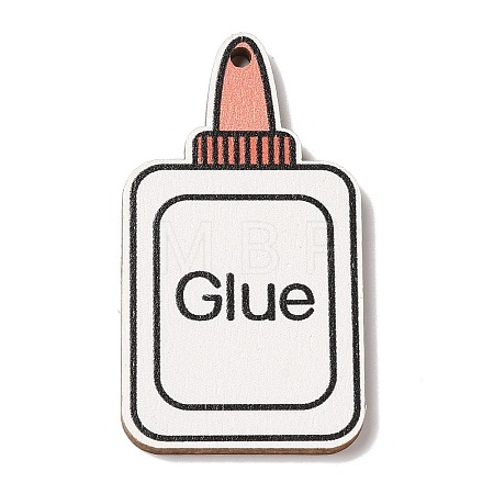 Color Printing Wood Pendants WOOD-S062-02E-1