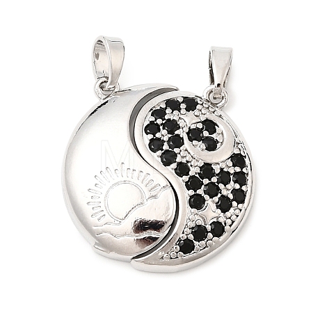 Valentine's Day Brass Micro Pave Cubic Zirconia Split Pendants KK-H251-01B-P-1