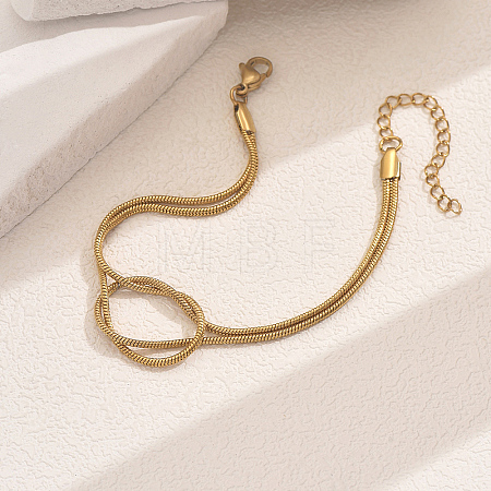 304 Stainless Steel Snake Chain Bracelets PI2985-2-1