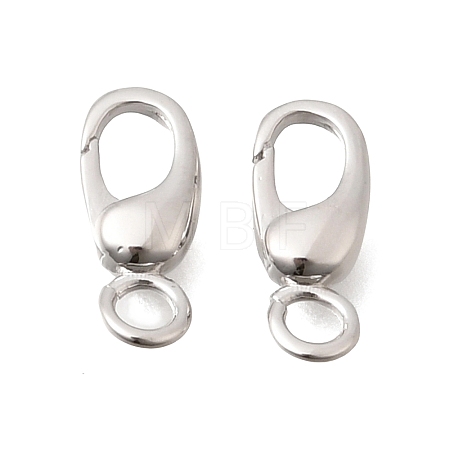 Brass Lobster Claw Clasps KK-C255-10P-1