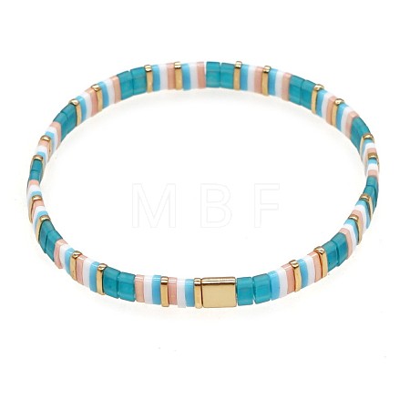 Bohemian Glass Seed Beaded Stretch Bracelets JM4508-3-1
