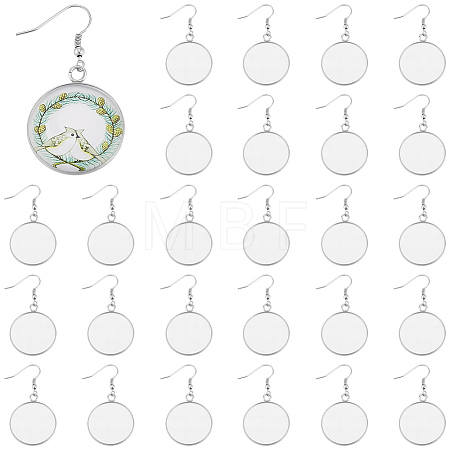 60Pcs 304 Stainless Steel Earring Hooks STAS-BBC0009-93D-1