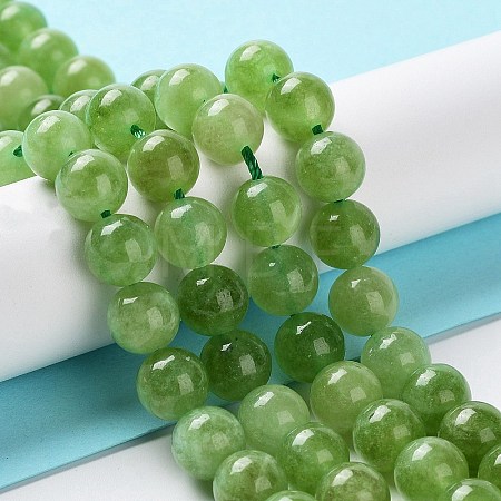 Dyed Natural Malaysia Jade Beads Strands G-G021-02B-04-1