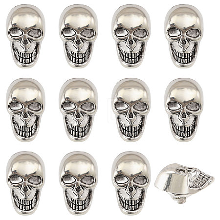 12Pcs Skull Alloy Lapel Pin Backs for Men's Suit JEWB-PH0001-91-1