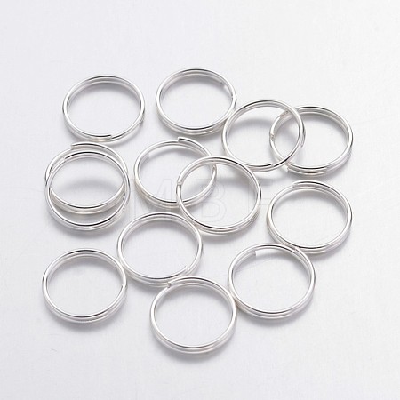 Silver Color Plated Iron Split Rings X-JRDS10mm-1