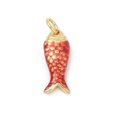 Brass Enamel Pendants X-KK-U062-22G-02-1
