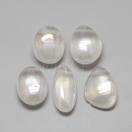 Electroplate Natural Quartz Crystal Pendants G-S263-20A-1