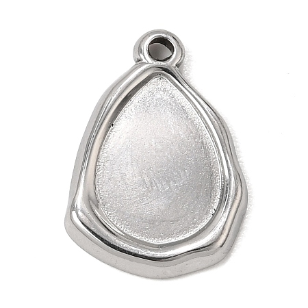 304 Stainless Steel Pendant Cabochon Settings SA-CBA9B1E-01B-P-1