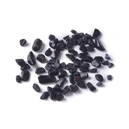 Natural Black Tourmaline Chip Beads G-M364-16-1
