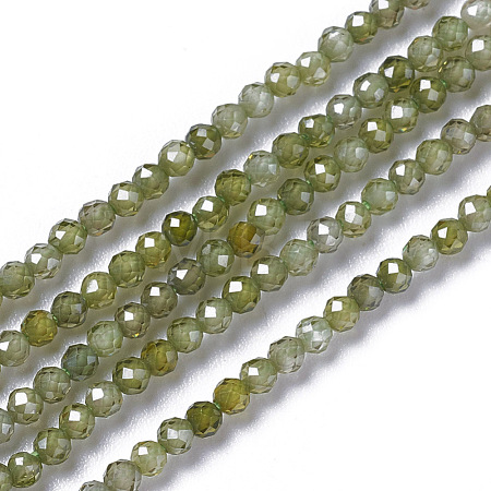 Cubic Zirconia Beads Strands G-F596-48B-2mm-1