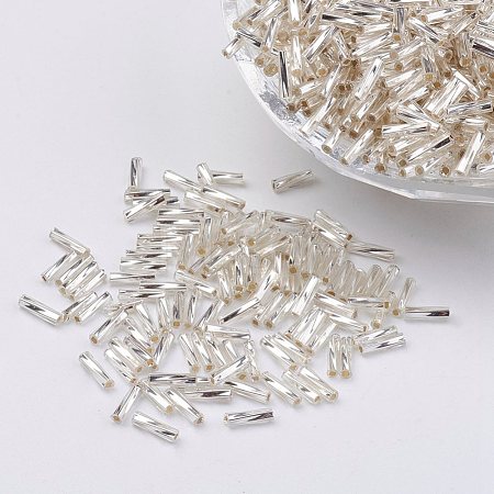 Glass Twisted Bugle Beads X-SEED-E002-9mm-821#-1