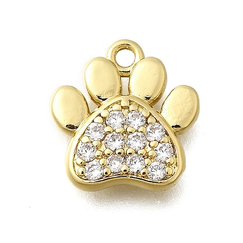 Brass Micro Pave Cubic Zirconia Pendants KK-A245-03B-G-1