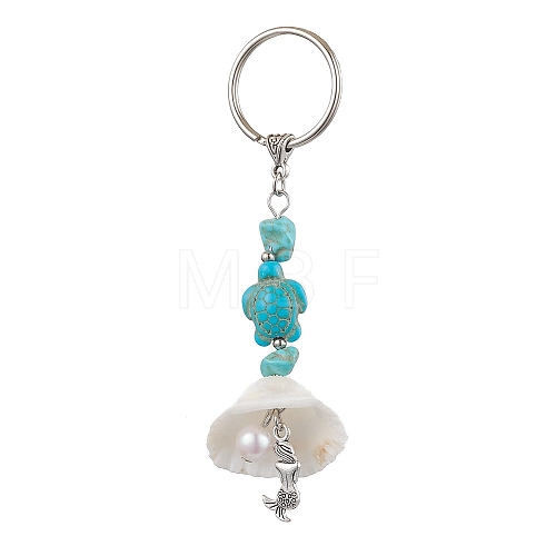 Synthetic Turquoise Keychain KEYC-JKC00843-01-1