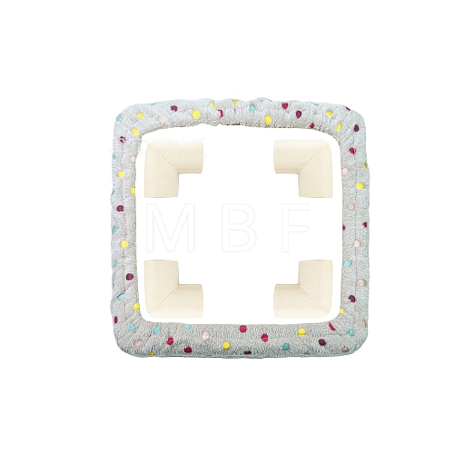 Square Cotton Gripper Strip Frame Cover for Rug Hooking Flannel Punch Needle Sewing Accessories PW-WG018D5-04-1