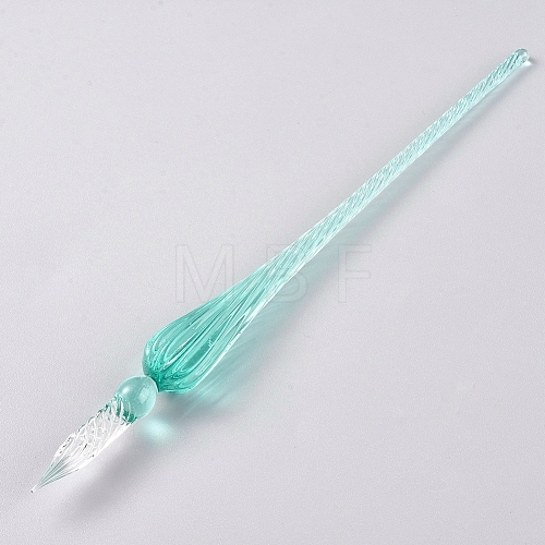Handmade Glass Dip Pen AJEW-WH0121-43E-1