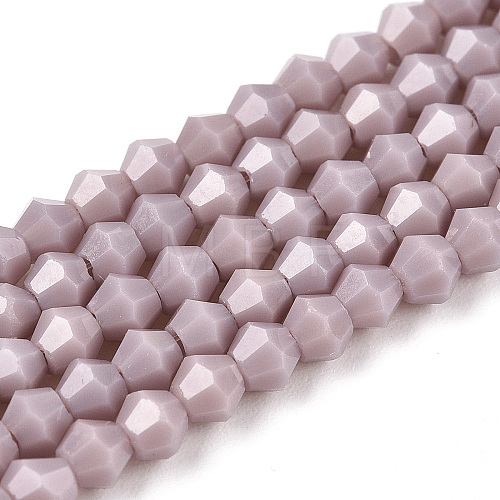 Opaque Solid Color Imitation Jade Glass Beads Strands EGLA-A039-P2mm-D13-1