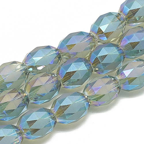 Electroplate Glass Beads Strands EGLA-Q104-A05-1