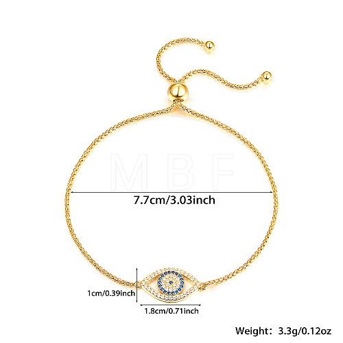 S925 Sterling Silver Evil Eye Link Bracelet AK1290-21-1