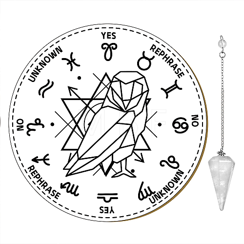 CREATCABIN Pendulum Board Dowsing Necklace Divination DIY Making Kit DIY-CN0001-78-1