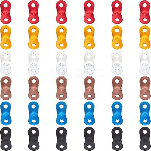 SUPERFINDINGS 36Pcs 6 Colors Aluminum Alloy Guyline Cord Adjuster AJEW-FH0001-45-1