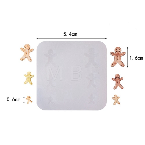 Imitation Food Christmas Cabochon DIY Food Grade Silhouette Silicone Statue Mold PW-WG31329-02-1