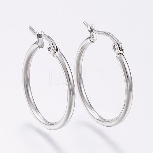 304 Stainless Steel Hoop Earrings EJEW-F105-09P-1