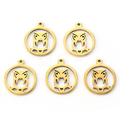 PVD Vacuum Plating 201 Stainless Steel Pendants STAS-N092-104G-1